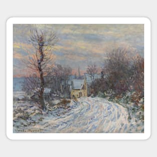 The Entrance to Giverny in Winter by Claude Monet Magnet